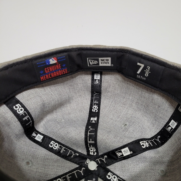 New Era 59FIFTY San Francisco Giants Gray Cap Hat 7 3/8 Pre Owned - Picture 8 of 8